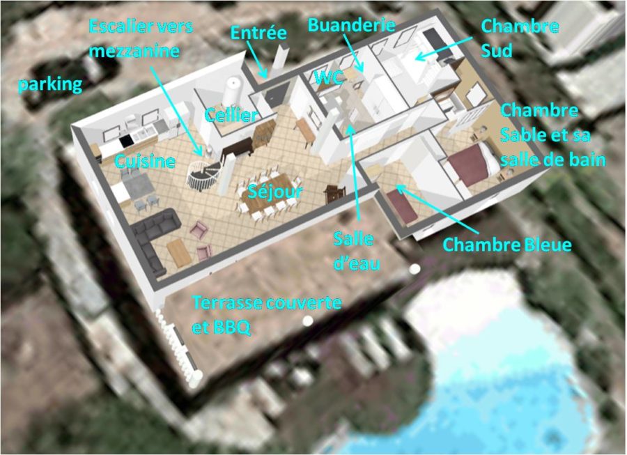 Plan 3D Villa Sole Rossu
