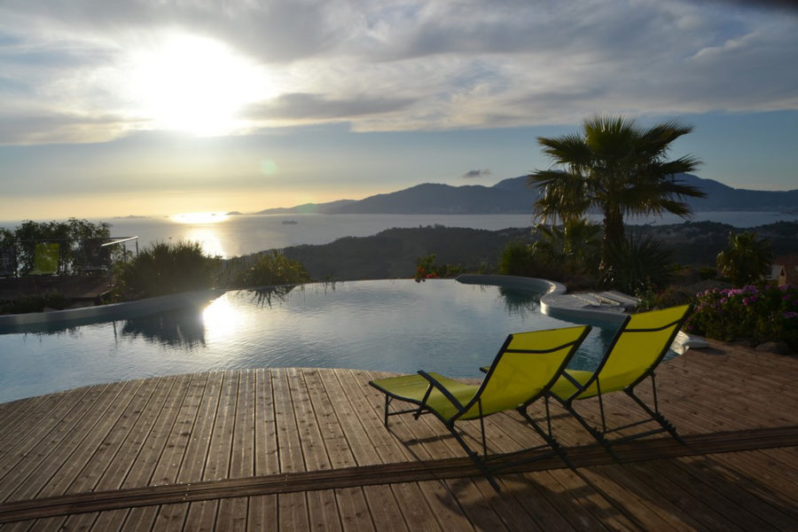 Coucher de soleil sur la baie d'Ajaccio